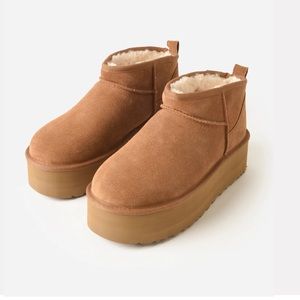 NWT Ugg ultra mini platform chestnut